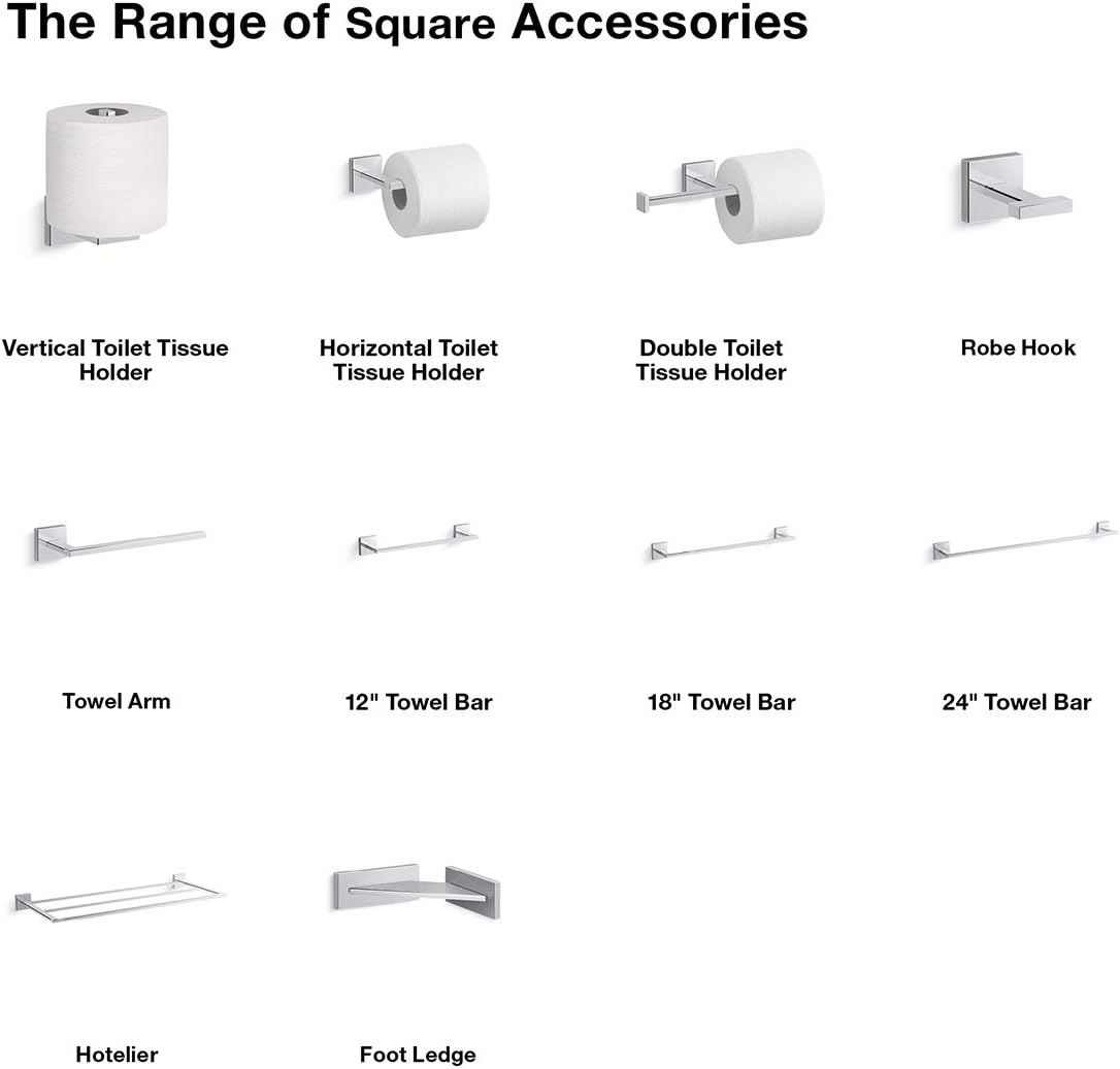 Square Grab Bar, Vibrant Brushed Nickel C428
