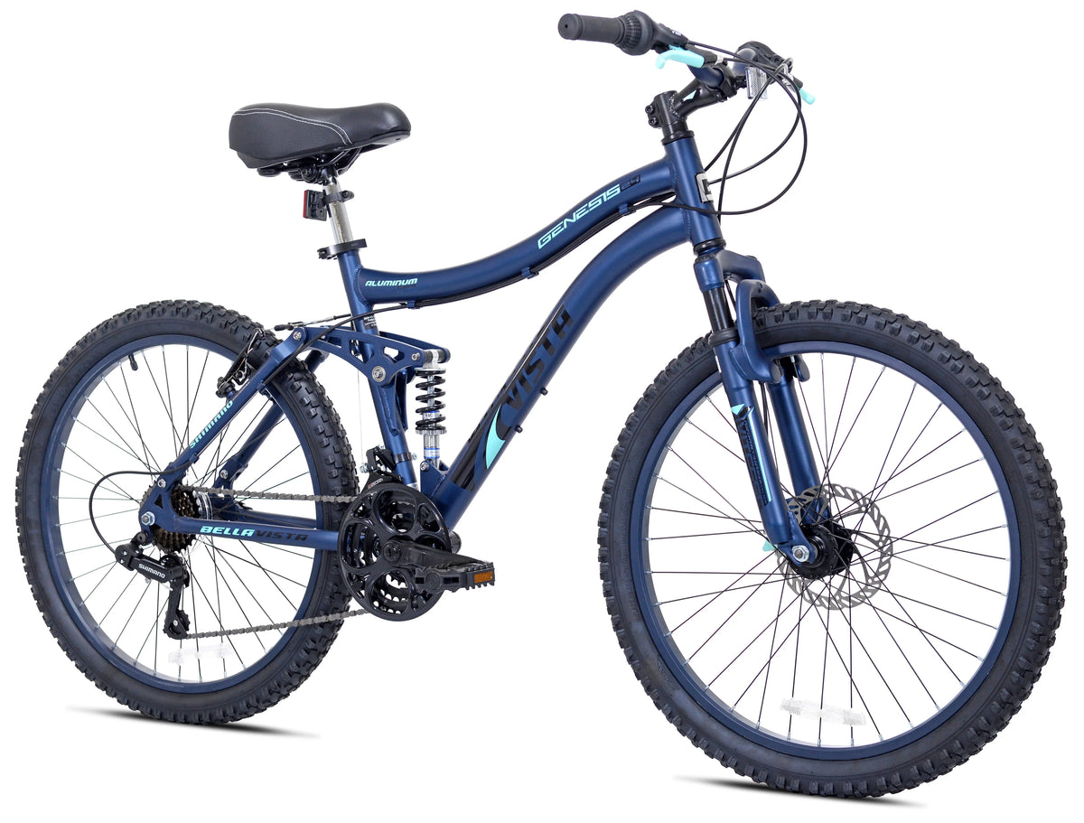 Blue Full Suspension Mountain Bike G6366