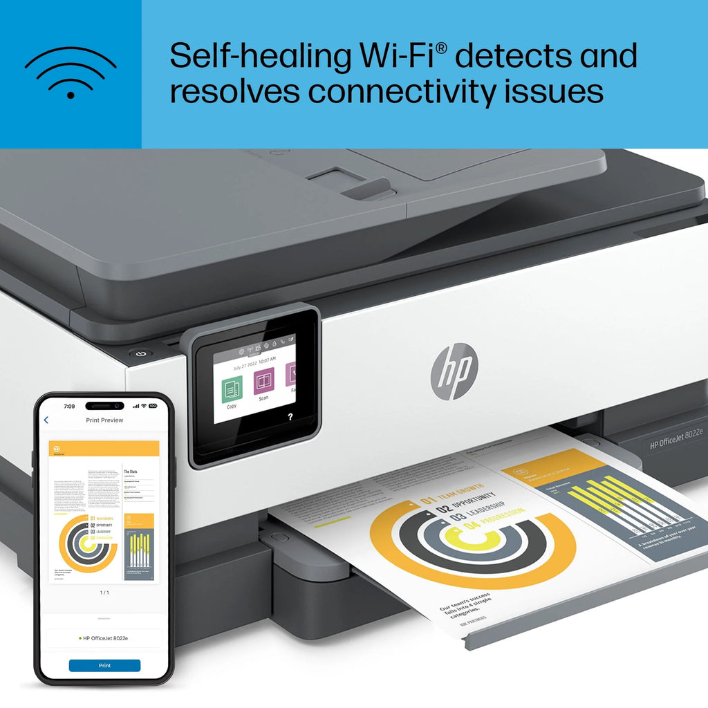 HP OfficeJet 8022e All-in-One Wireless Color Inkjet Printer T206492