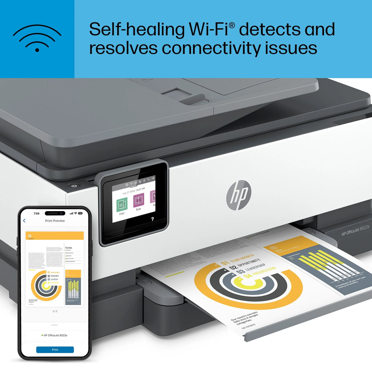 HP OfficeJet 8022e All-in-One Wireless Color Inkjet Printer T206492
