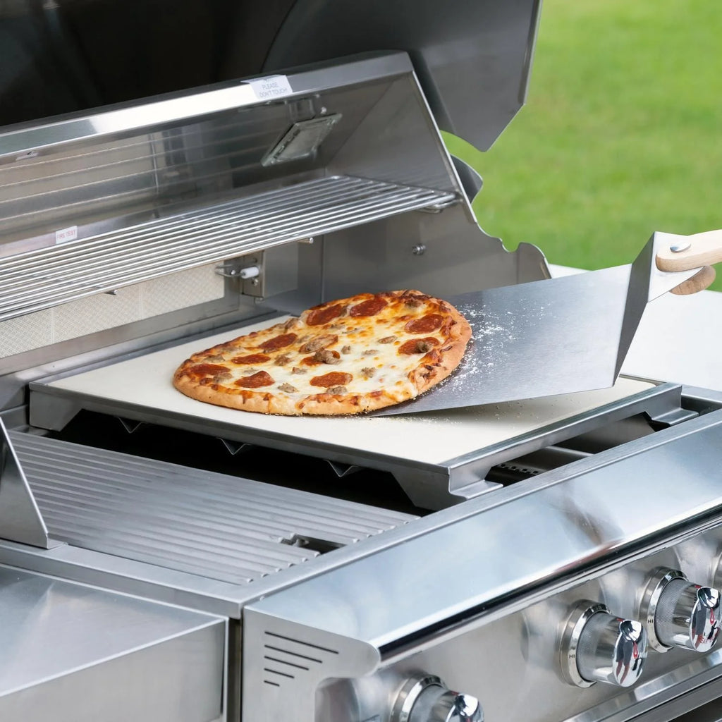 15-Inch Ceramic Pizza Stone With Stainless Steel Tray H491