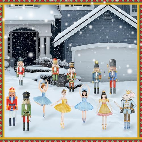12 Pcs Christmas Nutcracker Yard Signs with Stakes P2832