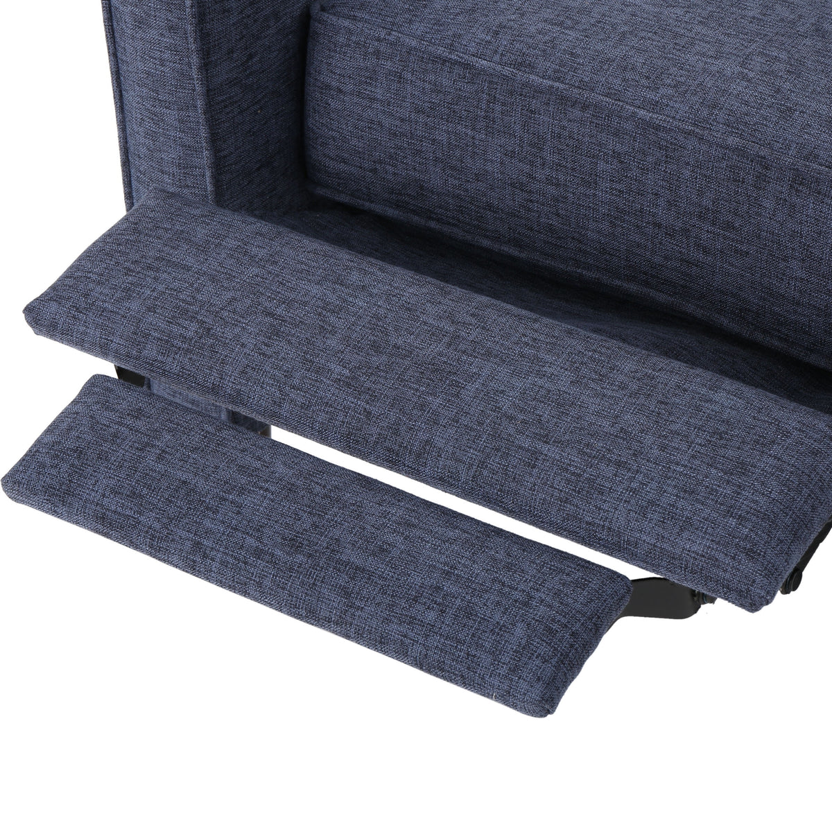 Dark Blue Tufted Fabric Recliner G237959