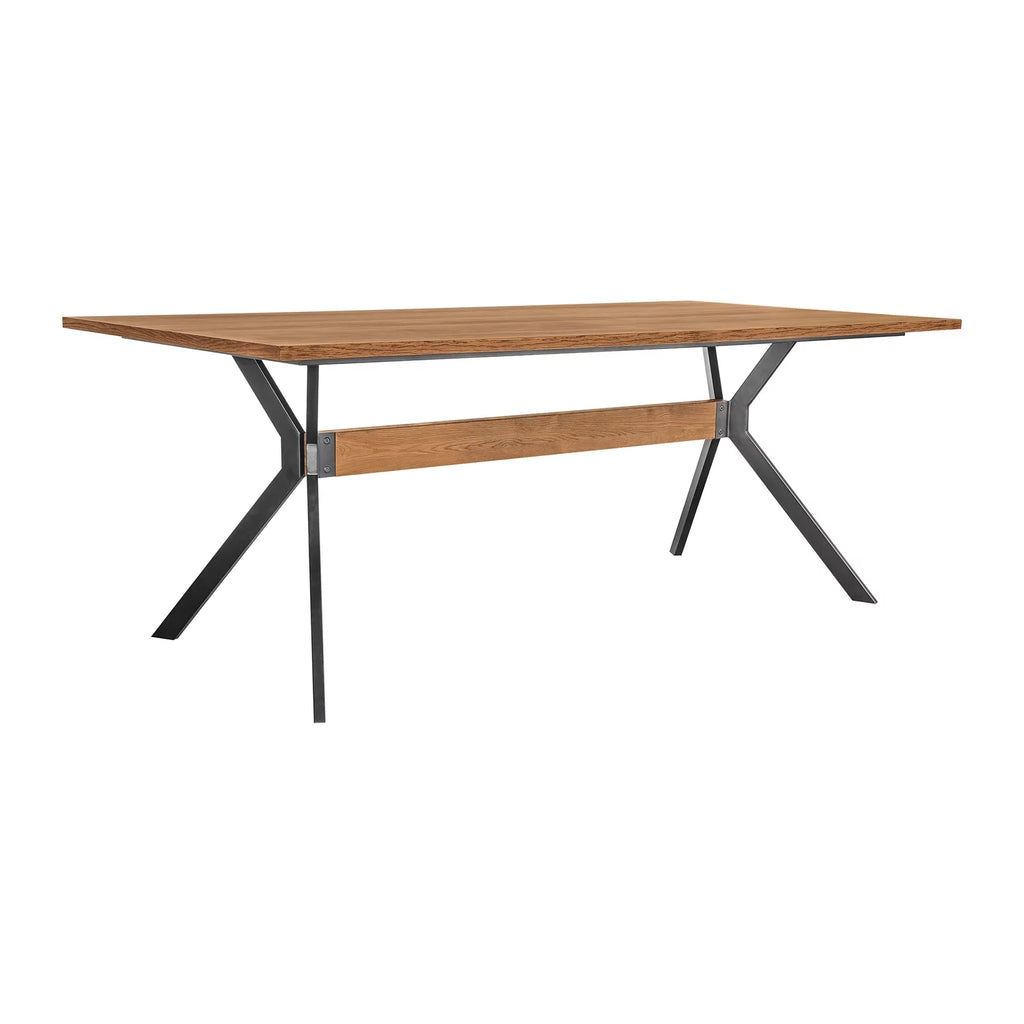 79 Inch Rectangular Wooden Dining Table with Trestle Base Z30765
