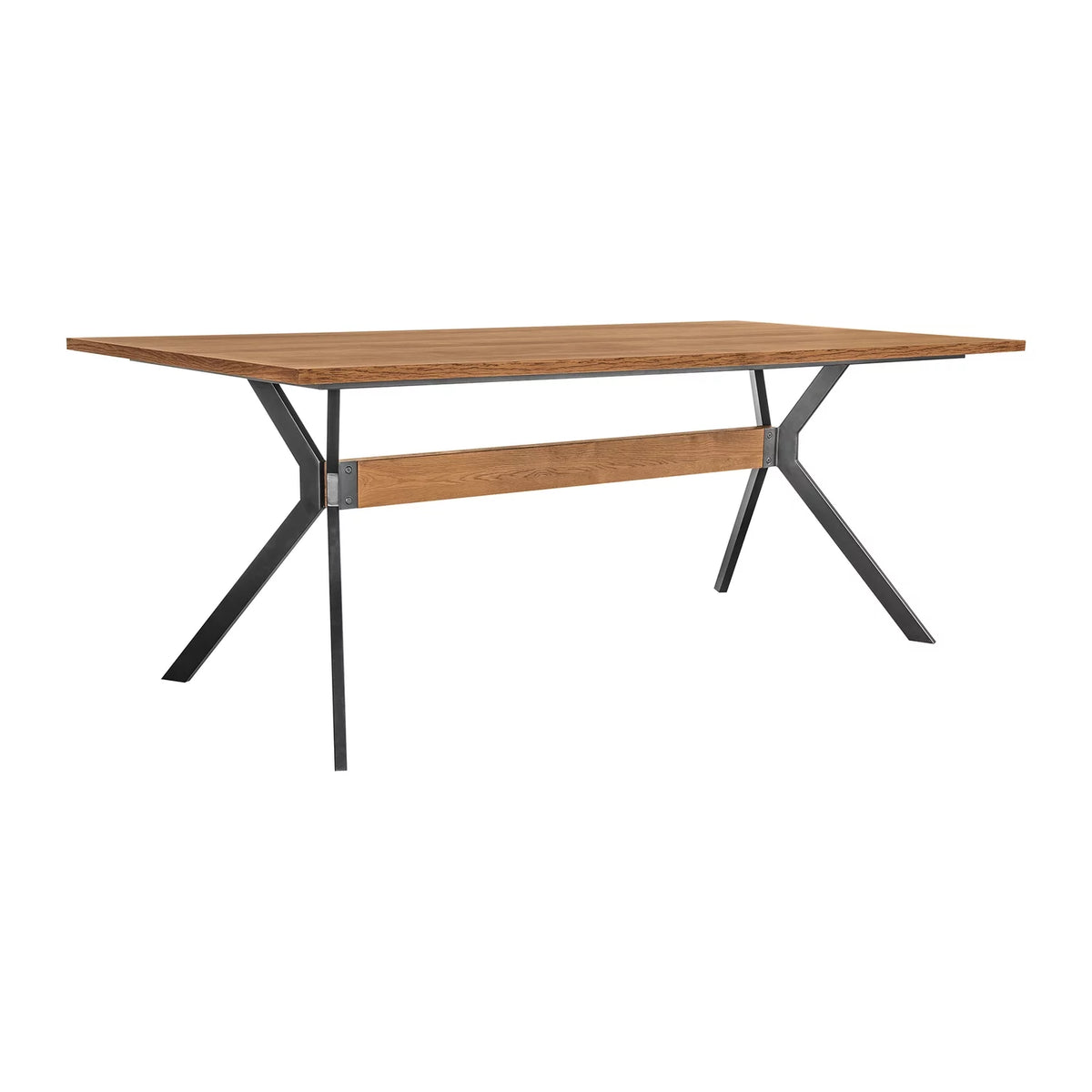 79 Inch Rectangular Wooden Dining Table with Trestle Base Z30765