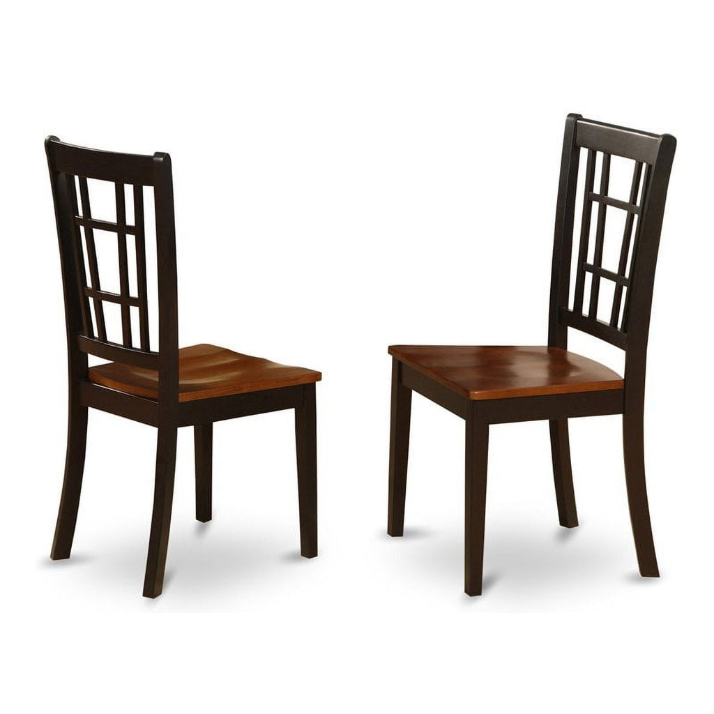 Black/Cherry Wood Dining Chairs (Set of 2) N337472