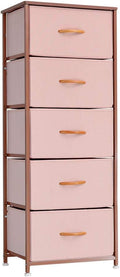 Vertical 5 Fabric Drawer Dresser Storage Tower I740