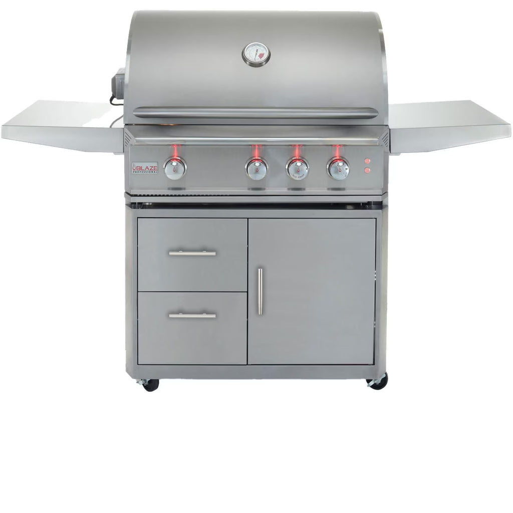 34-Inch 3-Burner Propane Grill with Rear Infrared Burner Q107