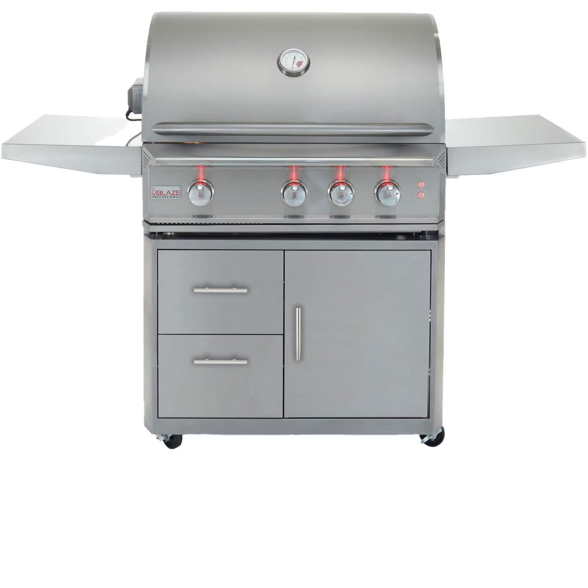 34-Inch 3-Burner Propane Grill with Rear Infrared Burner Q107