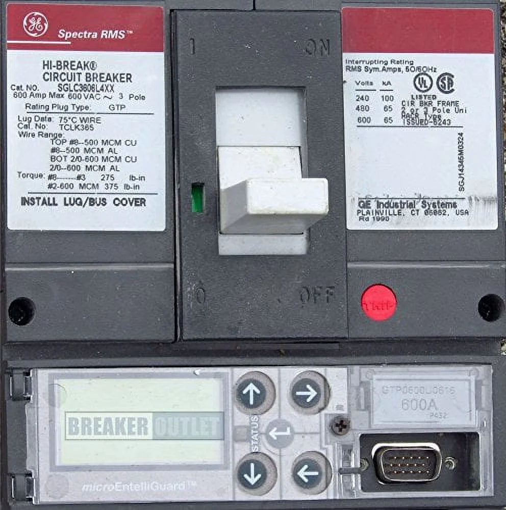 3 Pole 600 Amp 600v Spectra Circuit Breaker C9795