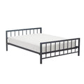 Modern Metal Platform King Bed in Black E94501