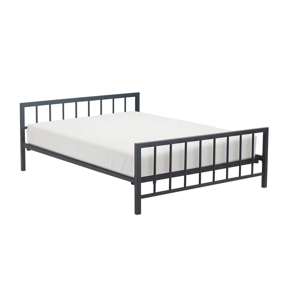 Modern Metal Platform King Bed in Black E94501