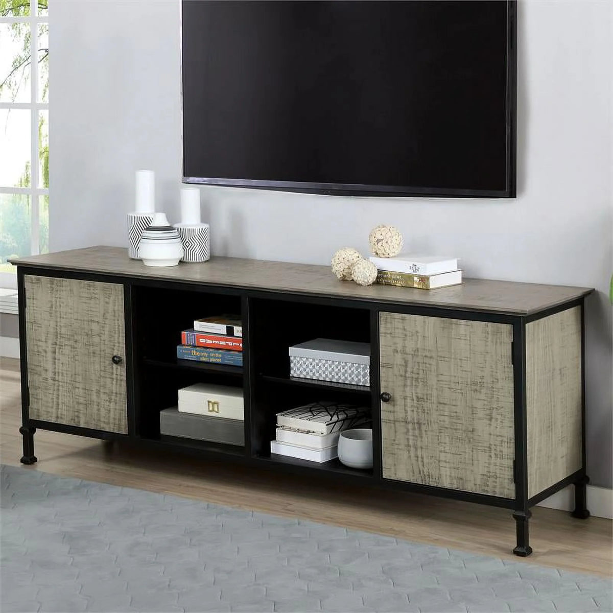 Industrial Wood 72-Inch TV Stand J286