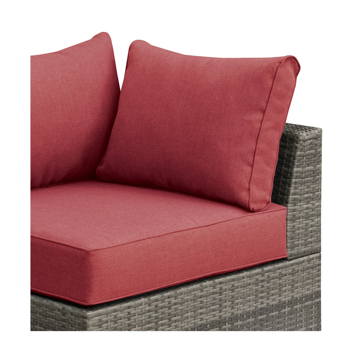 Red Resin Wood Modular Sofa Set 2pc H9585