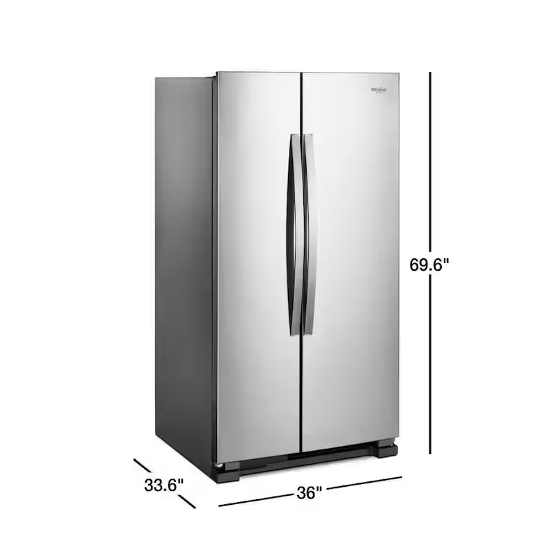 25 cu. ft. Side by Side Stainless Steel Refrigerator T45850