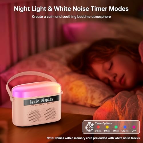 Portable Bluetooth Karaoke Machine with Lyrics Display Screen G10318