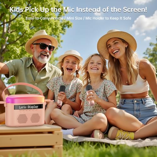 Portable Bluetooth Karaoke Machine with Lyrics Display Screen G10318