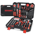 287PCs Hand Tool Set with Hammer, Pliers, Ratchet Wrench, Socket, Portable Tool Box G26647