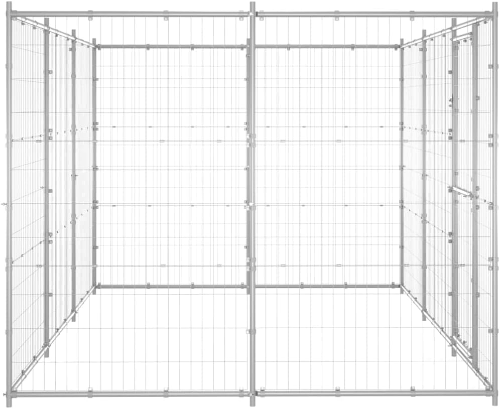 Galvanized Steel Outdoor Dog Kennel 78.1 ft2 C2669