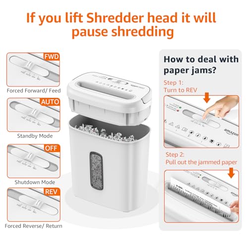 8-Sheet Cross Cut Paper Shredder - Black W258