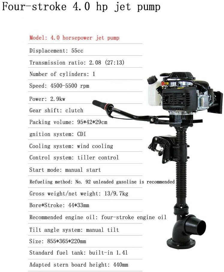 4HP Jet Pump Outboard Boat Motor S881461