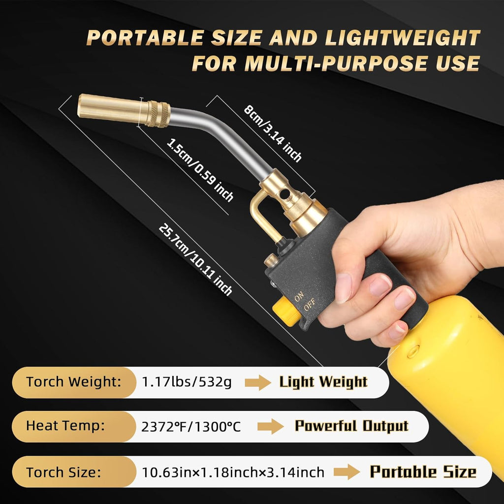Propane Torch Head with Igniter for MAP, MAPP and Propane Y45368