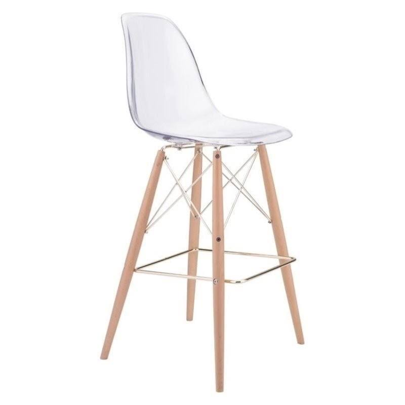 Clear and Gold Bar Stool J458314