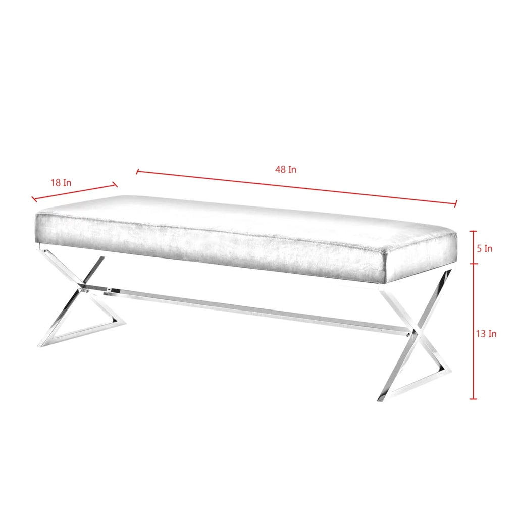 Faux Bench Stainless Steel Legs W8909