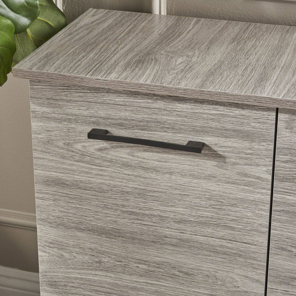 Charcoal Gray and Black Contemporary Rectangular Cabinet Z3222