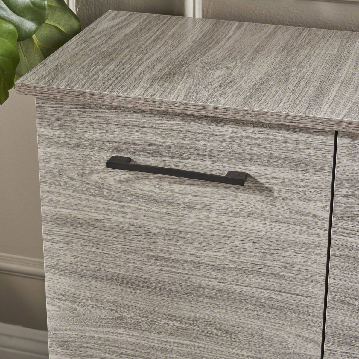 Charcoal Gray and Black Contemporary Rectangular Cabinet Z3222