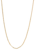 1.5mm 24k Yellow Gold Plated Flat Mariner Chain Necklace, 30 inches E3966