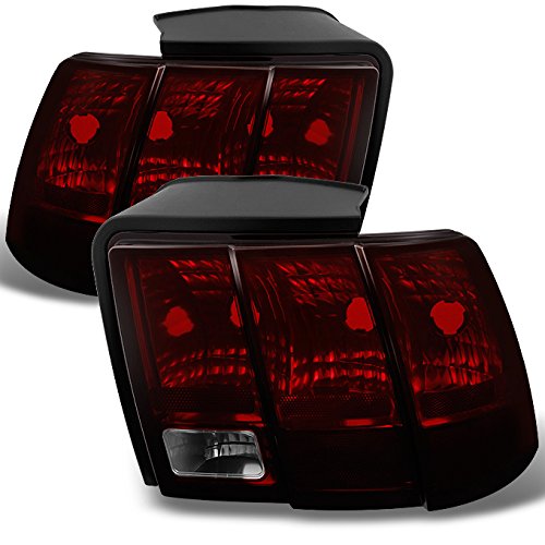 Dark Red Tail Lights Brake Lamps Left + Right Side Replacement Pair B424997