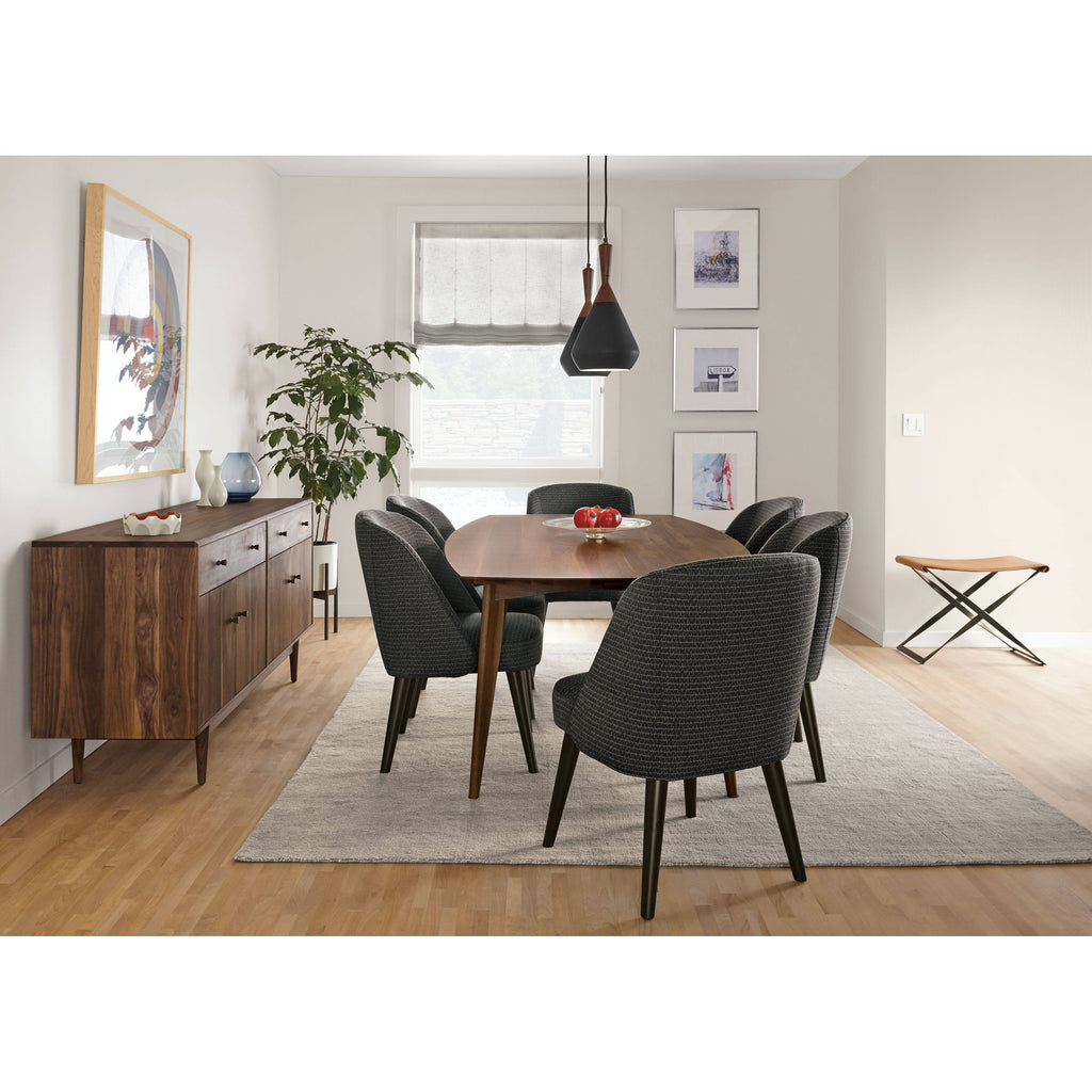 Modern Cora Side Chair in Tatum Moss with Charcoal Legs Green Brown Performance Fabric C20771