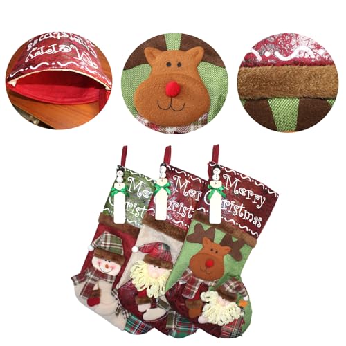 Set of 3 Christmas Stockings T18890