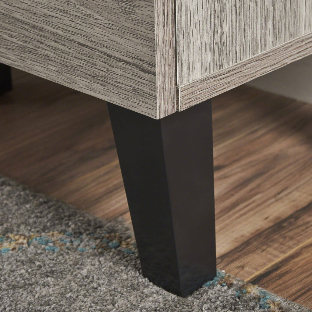 Charcoal Gray and Black Contemporary Rectangular Cabinet Z3222