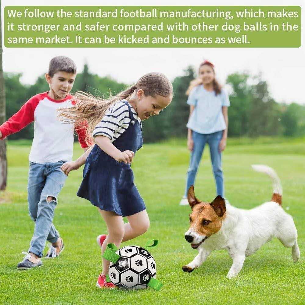 Dog Toys Soccer Ball with Straps D64119