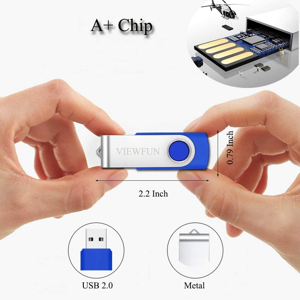 50 Pack 8GB USB 2.0 Flash Drives with LED Indicator and Lanyards F32840