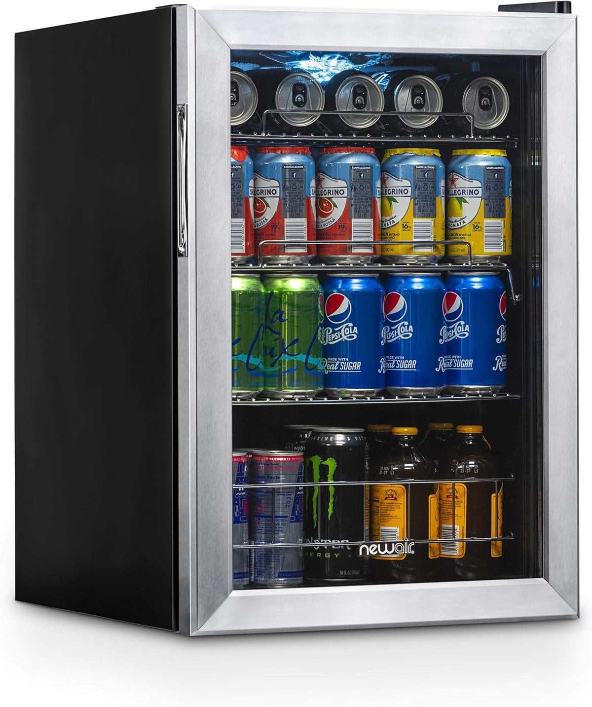 90 Can Capacity Beverage Refrigerator Cooler with Glass Door B660605