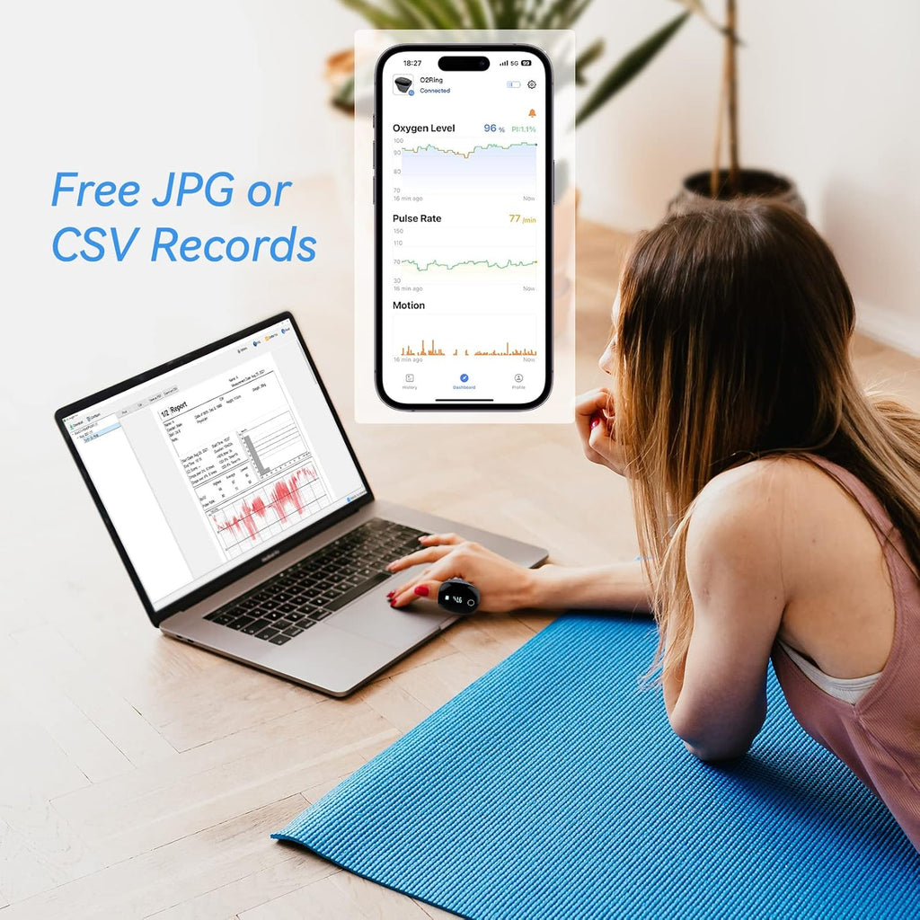 Rechargeable Bluetooth Pulse Oximeter with Reminder J56308