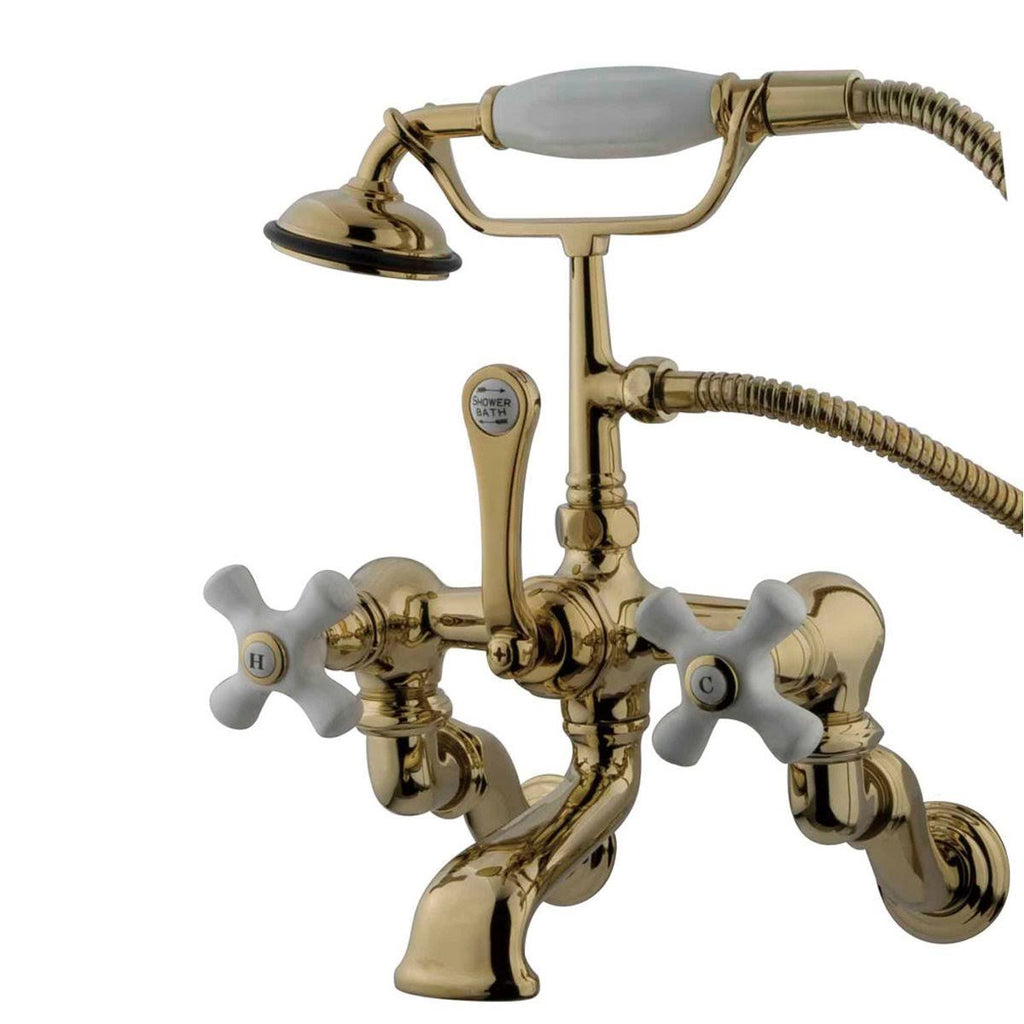 Vintage Wall Mount Clawfoot Tub Filler with Hand Shower A656941