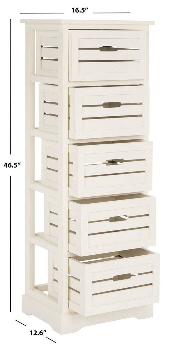 Red 5 Drawer Cabinet Q37208