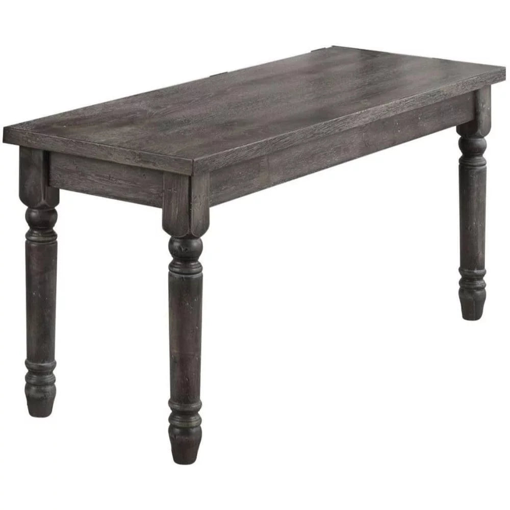 Gray Wood Bench with Turned Legs G552508
