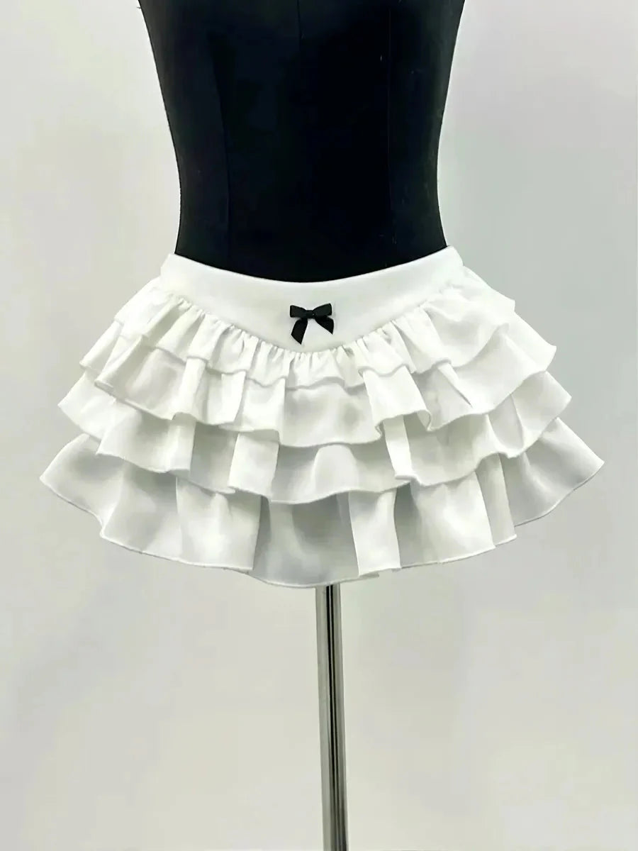 Silky Ribbon Ruffle Shorts J60115