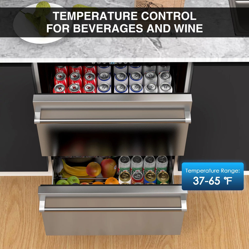 24" Double Drawer Refrigerator Z26024