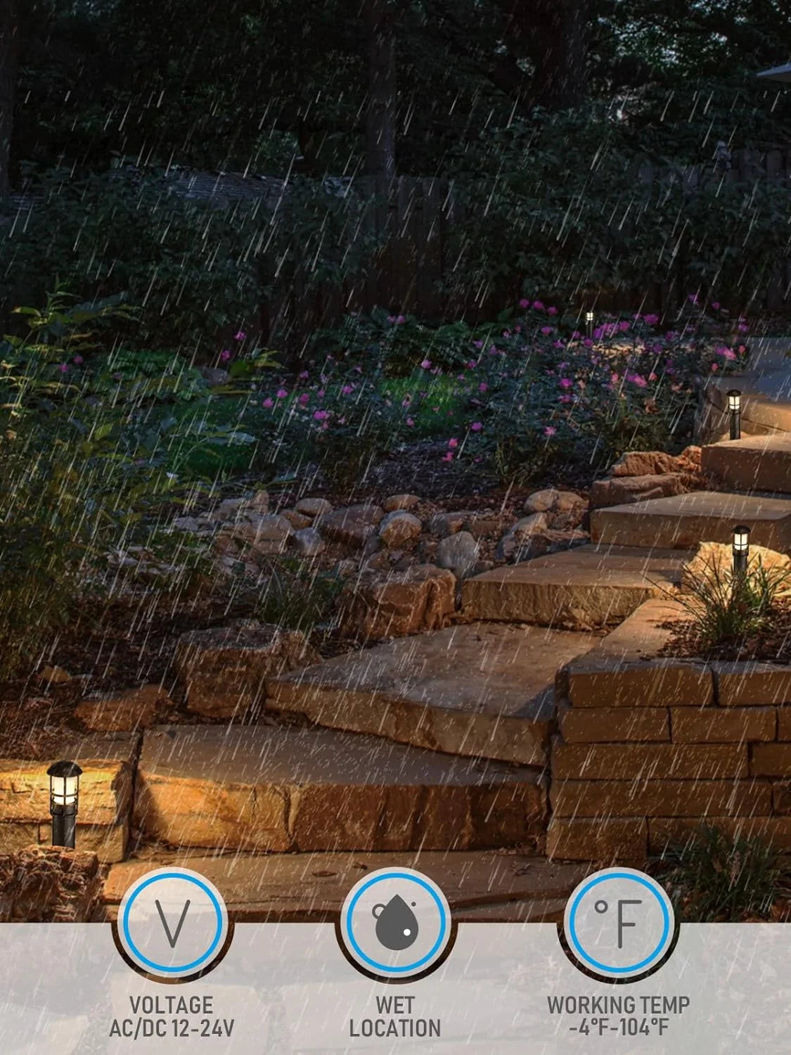 12-Pack Low Voltage Waterproof Bronze Aluminum Pathway Lights Z12966