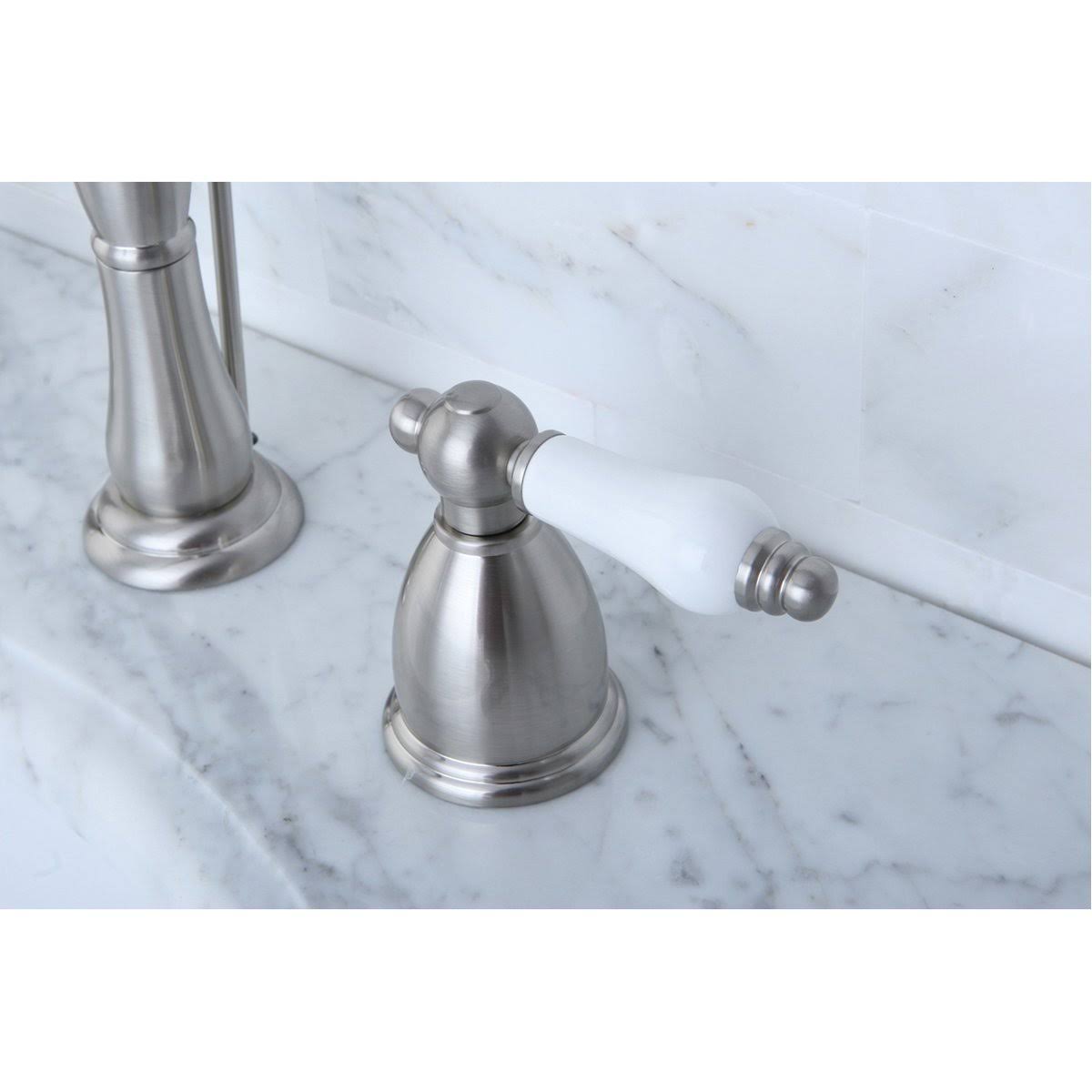 8x22 Widespread Bathroom Faucet, Brushed Nickel I3162