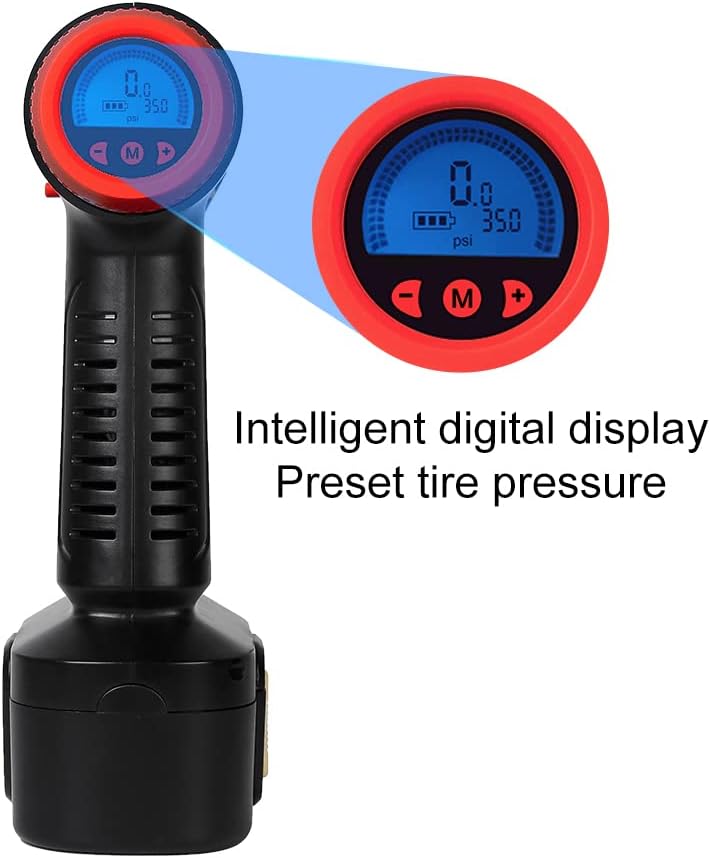 12V Cordless Tire Inflator Air Compressor with Digital Pressure Gauge U87649