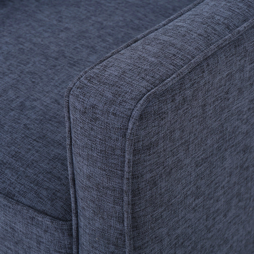 Dark Blue Tufted Fabric Recliner G237959