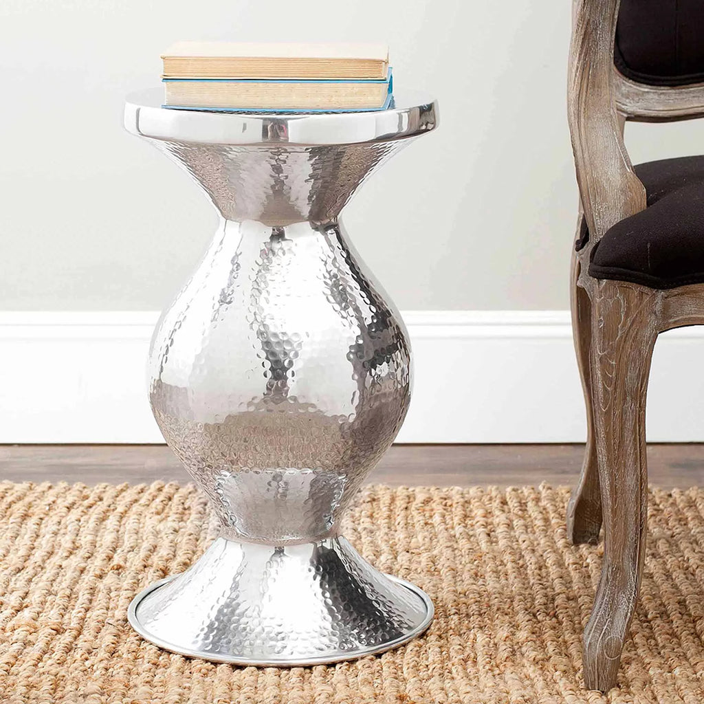 Small Hammered Aluminum Stool M794