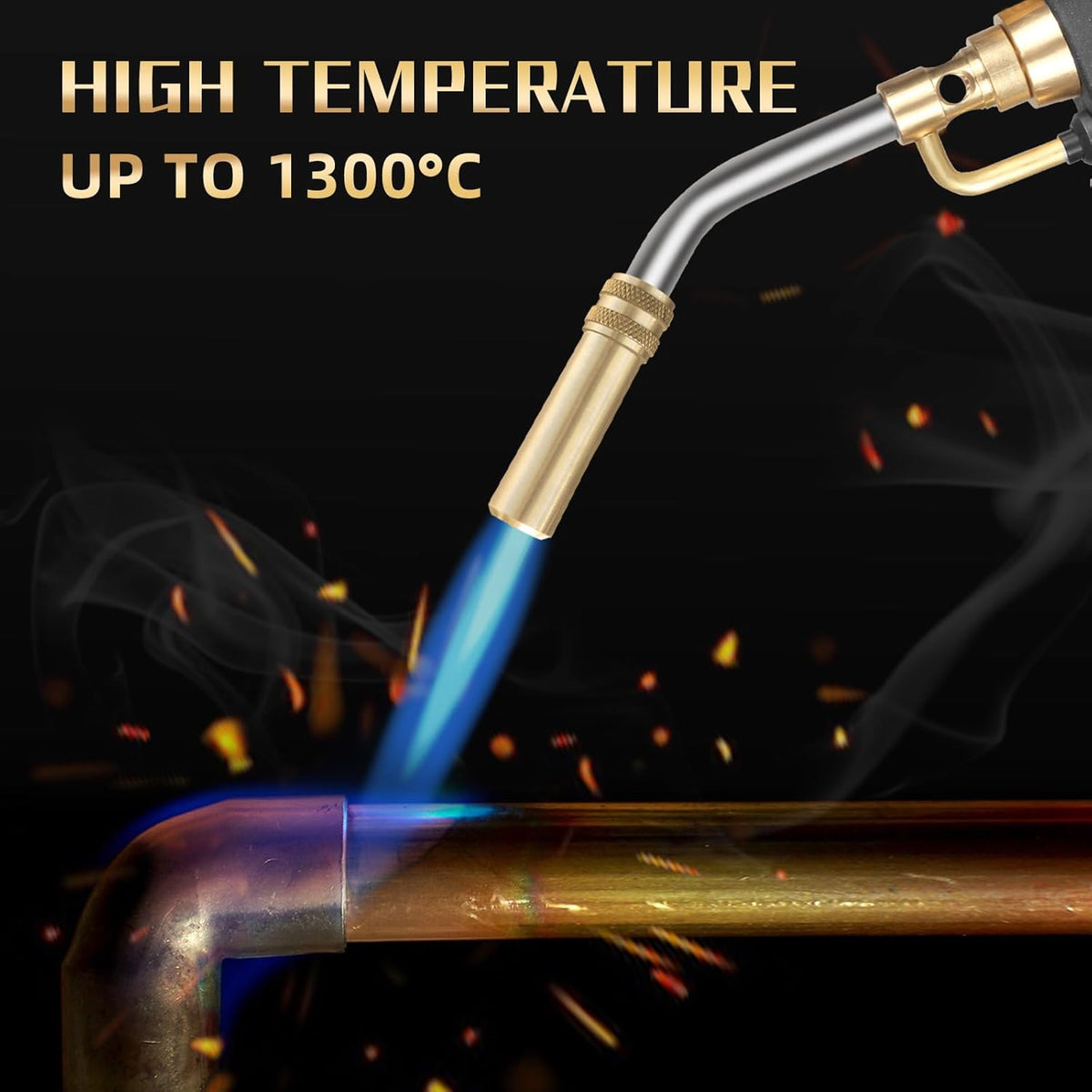 Propane Torch Head with Igniter for MAP, MAPP and Propane Y45368